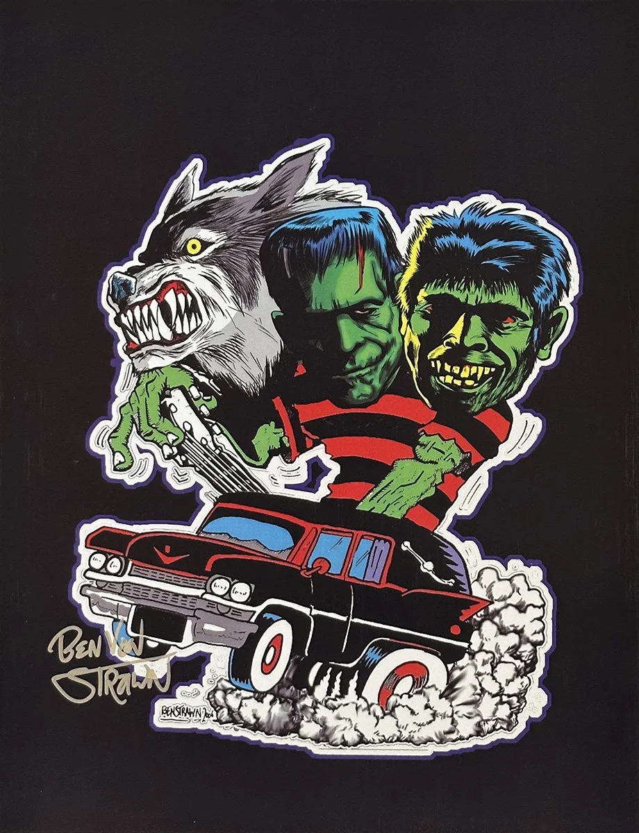 Ben Von Strawn Monster Hearse Signed Artist Print — PosterPop.com